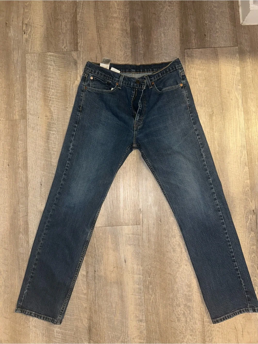 Levi's 505 Regular Fit Men's Straight-Leg W34 L32 Blue Denim EUC